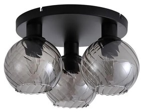 Searchlight 44521SM - Stropné svietidlo RADIANCE 3xE27/60W/230V pr. 37,5 cm čierne