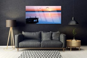 Obraz plexi More mólo slnko krajina 120x60 cm