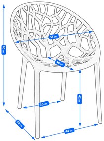 Dekorstudio Plastová dizajnová stolička ALBERO žltá