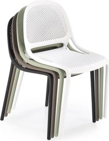 Záhradná plastová stolička ZOLE khaki