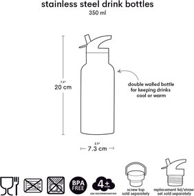 Nerezová fľaša na pitie čerešne