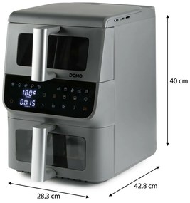 DOMO DO550FR vertikálna dvojitá teplovzdušná fritéza
