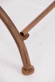 Kovová stolička Lotta s područkami - Hnedá antik