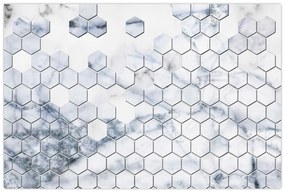 Obraz - Mramorované hexagóny (90x60 cm)