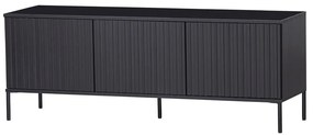 Čierny TV stolík z borovicového dreva 150x56 cm Gravure – WOOOD