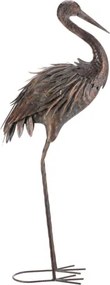 Kovová volavka v medenom dizajne 81 cm