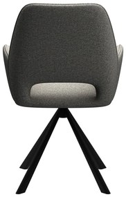 Tmavosivé jedálenské kreslo s podrúčkami Graham – Actona