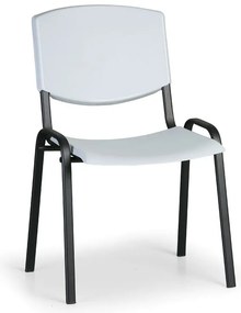 Konferenčná stolička Design - čierne nohy, sivá