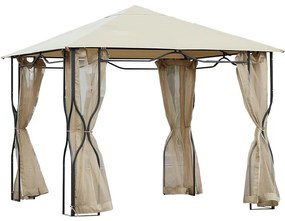 Záhradný pavilón 3x3 m béžový