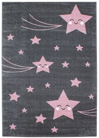 Ayyildiz, Kusový koberec Kids 610 pink, 160x230, ružová, detská izba