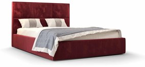 Manželská posteľ 140 cm Elna (bordová) (s roštom a úložným priestorom). Vlastná spoľahlivá doprava až k Vám domov. 1046899
