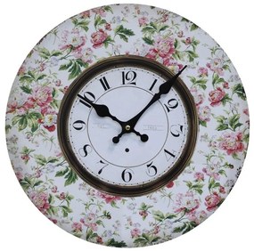 Nástenné hodiny s kvetinami Flowers de Provence – 34*3cm/ 1*AA