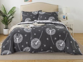 XPOSE® Predĺžené bavlnené obliečky PÚPAVY DUO - sivé/biele