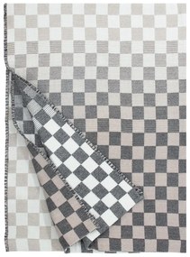 Merino deka Shakki 130x180, béžovo-čierno-biela