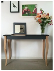 Grafitovosivý toaletný stolík so zrkadlom Ragaba Dressing Table, dĺžka 105 cm