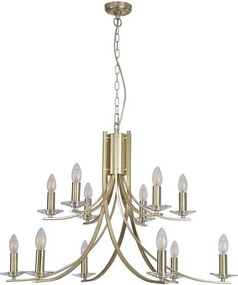 Searchlight 41612-12SB - Závesný luster na reťazi ASCONA 12xE14/60W/230V