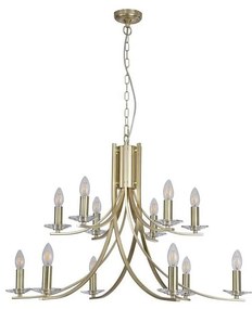 Searchlight 41612-12SB - Závesný luster na reťazi ASCONA 12xE14/60W/230V