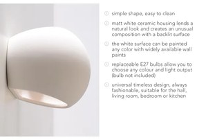 Nástenné svietidlo GLOBE 1xE27/60W/230V biela