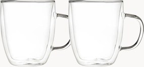 Dvojstenné sklenené šálky Aura, 2 ks