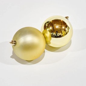 DECOLED Plastové gule, d. 8 cm, zlaté, 12 x lesklé, 12 x matné