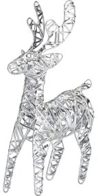 Vianočný svietiaci sob Silver, 21 x 14 cm, 30 micro LED, na batérie