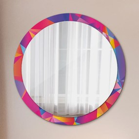 Okrúhle ozdobné zrkadlo Geometrické zloženie fi 100 cm