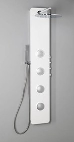 Polysan Polysan, SPIRIT ROUND sprchový panel s termostat. batériou 250x1550mm, nástenný, biela, 71151