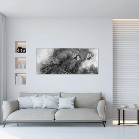 Obraz - Akvareloví papagáje (120x50 cm)