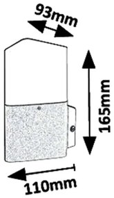 Rabalux 7988 - Vonkajšie nástenné svietidlo ZADAR 1xE27/15W/230V IP44
