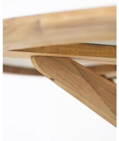 JULIETA okrúhly jedálenský stôl z dreva a betónu Prírodná