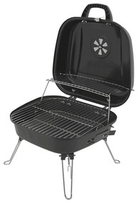 Prenosný gril na drevené uhlie čierna