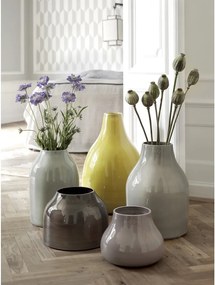 Žltá kameninová váza Kähler Design Botanica, výška 18 cm