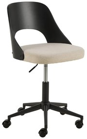 Čierna/béžová kancelárska stolička Lucy – Actona