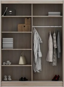 Šatníková skriňa Infinity 150 cm, čierna