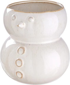 SNOWMAN Váza 16 cm - biela