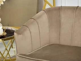 Pohovka Etimee S (béžová + zlatá). Akcia -20%. Vlastná spoľahlivá doprava až k Vám domov. 1111388
