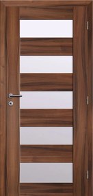 Solodoor Interiérové dvere rámové, 60 P, 650 × 1 985 mm, fólia, pravé, orech kráľovský, presklené