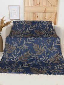 Deka mikroplyš Digital 150 × 200 cm – Gabriela tmavo modrá