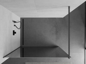 Mexen Kioto, sprchová zástena Walk-In 70 x 200 cm, 8mm sklo vzor zrkadlo, grafitový profil, 800-070-101-66-50