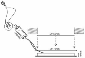 LED Stmievateľné podhľadové svietidlo LED/12W/230V 3000-6500K Wi-Fi Tuya