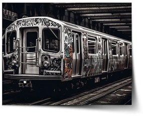 Sablio Plagát Mestské metro s graffiti - 60x40 cm