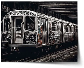Sablio Plagát Mestské metro s graffiti - 60x40 cm