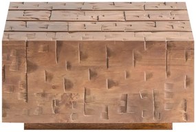 furniture-nabytek.cz - Masívny konferenčný stolík Otara z mangového dreva, lakovaný, hnedý – 70×70×35 cm