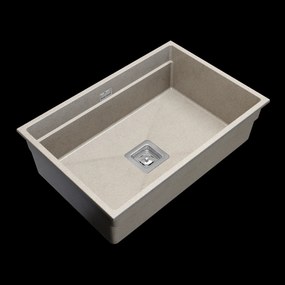Gamma Decor 7050, 1-komorový granitový drez 700x470x220 mm, béžová, GMA-ZLE000104