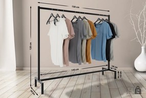 Stojan na oblečenie Melva 150x38x120 - Čierna