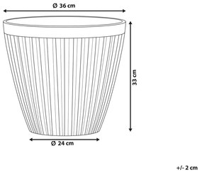 Kvetináč hnedosivý ⌀ 36 cm POKA Beliani