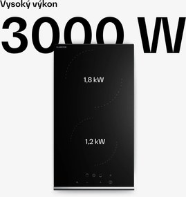 Klarstein Verosteel sklokeramická varná doska, Minimalistická, výkonná, 2 varné zóny, 3000 W, 30 cm