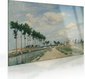 Sklenený obraz - Johan Barthold Jongkind, The Towpath, reprodukcia (70x50 cm)