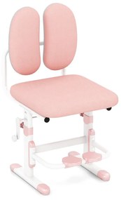 Ergonomická, výškovo nastaviteľná detská stolička | ružová