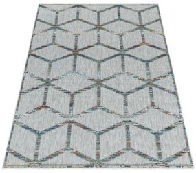 Šnúrkový koberec Bahama 3D romby multicolor